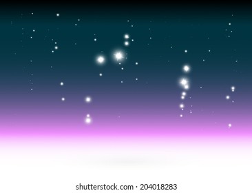 Empty 3D vector background template - Virtual 3D blue dawn background illustration