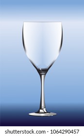 empty 3d wine glass