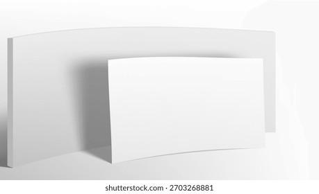 La Hoja De Papel Vacía A3, A4 O A5 Se Encuentra Junto A La Pared. Vector EPS10