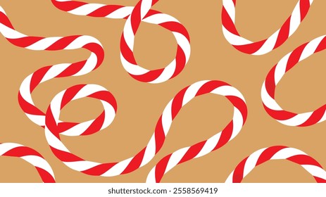 Empty abstract festive Christmas New Year background,hand drawn greeting card kraft paper and ribbons, loop. Textbox tied up with cotton red rope bakers twine. Packing string for present. Vector EPS10