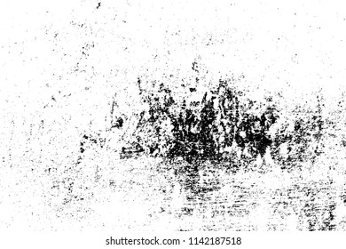 Empty aging design element. Distress urban used texture. Grunge rough dirty background. Brushed black paint cover. Overlay aged grainy messy template. Renovate wall scratched backdrop. EPS10 vector.