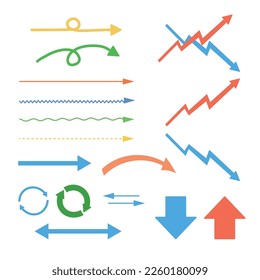 Empty arrow illustration material set
