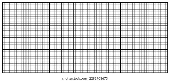 Empty back millimeter paper ( mm, cm ) background. Square grid, raster for notes graph documents business and education. School, lines square graph paper template. wireframe pattern. Mathematics.