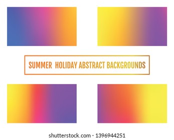 Empty backdrops. Set of Abstract blurred gradient mesh backgrounds