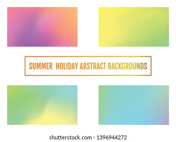 Empty backdrops. Set of Abstract blurred gradient mesh backgrounds