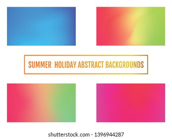 Empty backdrops. Set of Abstract blurred gradient mesh backgrounds