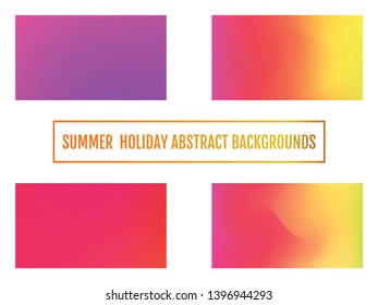Empty backdrops. Set of Abstract blurred gradient mesh backgrounds