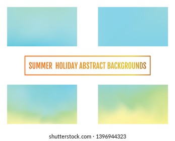 Empty backdrops. Set of Abstract blurred gradient mesh backgrounds