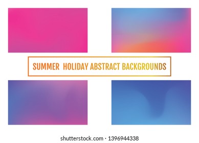 Empty backdrops. Set of Abstract blurred gradient mesh backgrounds