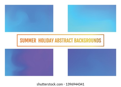 Empty backdrops. Set of Abstract blurred gradient mesh backgrounds