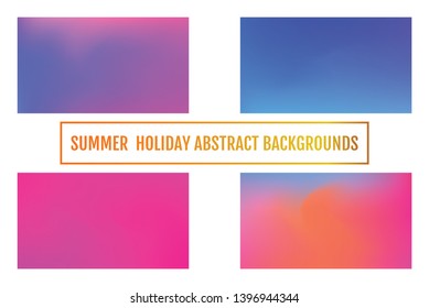 Empty backdrops. Set of Abstract blurred gradient mesh backgrounds