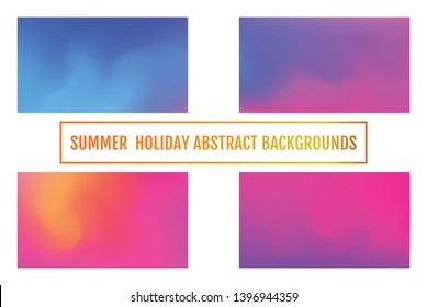 Empty backdrops. Set of Abstract blurred gradient mesh backgrounds