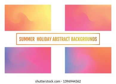 Empty backdrops. Set of Abstract blurred gradient mesh backgrounds