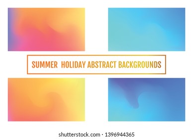 Empty backdrops. Set of Abstract blurred gradient mesh backgrounds