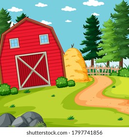 Empty background nature farm scenery illustration