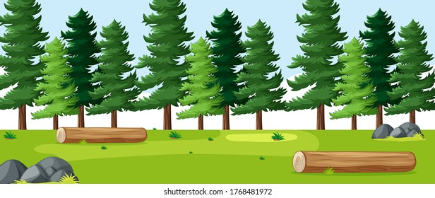 Empty background nature park scenery illustration