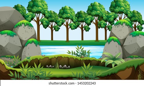 Empty background nature scenery illustration