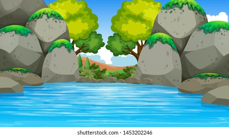 Empty background nature scenery illustration