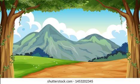 Empty background nature scenery illustration