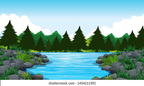 Empty background nature scenery illustration