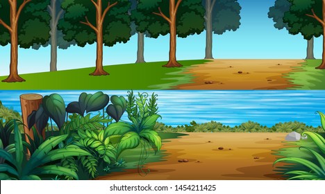 Empty background nature scenery illustration