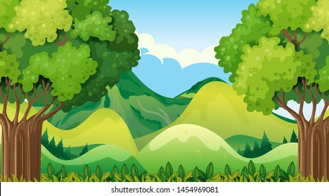 Empty background nature scenery illustration