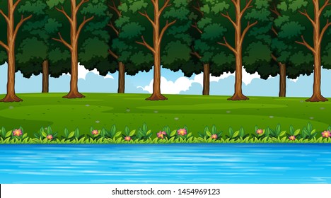 Empty background nature scenery illustration