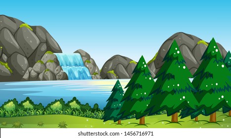Ilustración de escenario de fondo vacío
