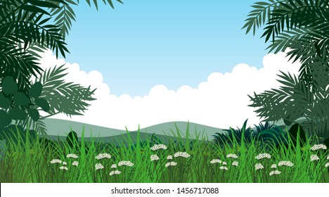 Empty background nature scenery illustration