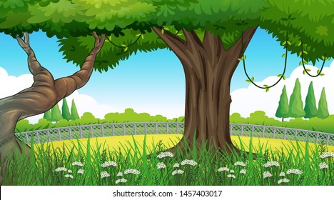 Empty background nature scenery illustration