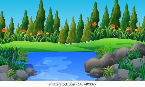 Empty background nature scenery illustration