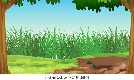 Ilustración de escenario de fondo vacío