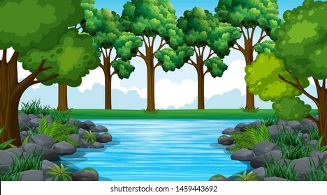Empty background nature scenery illustration