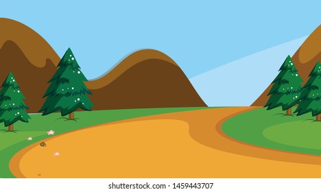 Empty background nature scenery illustration