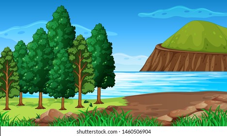Empty background nature scenery illustration