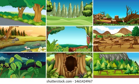 Empty background nature scenery illustration