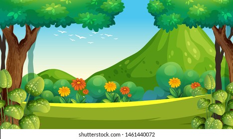 Empty background nature scenery illustration