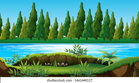 Empty background nature scenery illustration