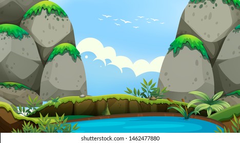 Empty background nature scenery illustration