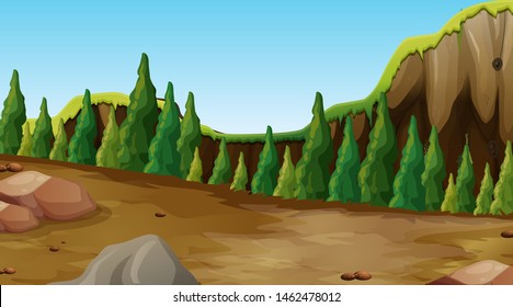 Empty background nature scenery illustration