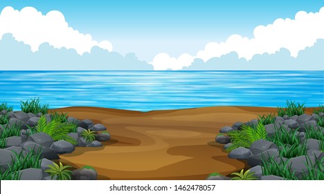 Empty background nature scenery illustration