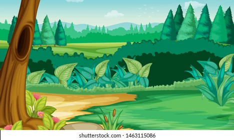 Empty background nature scenery illustration