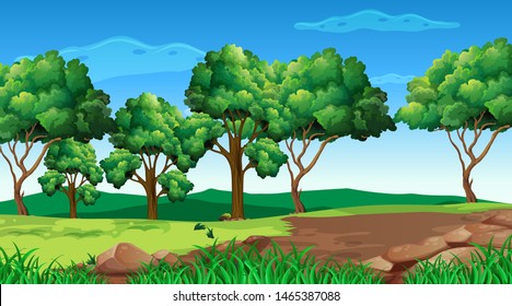 Empty background nature scenery illustration