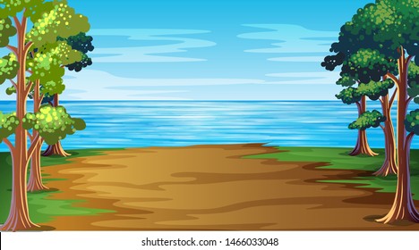 Empty background nature scenery illustration