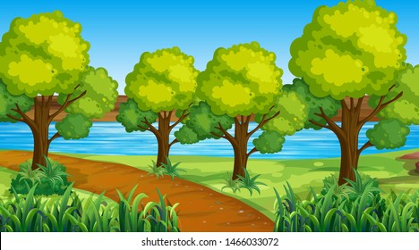 Empty background nature scenery illustration