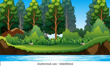 Empty background nature scenery illustration