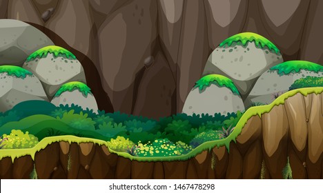 Ilustración de escenario de fondo vacío