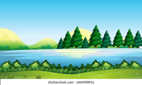 Empty background nature scenery illustration