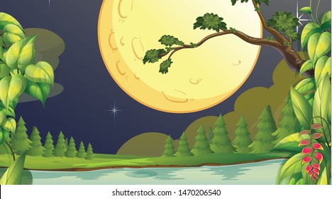 Empty background nature scenery illustration