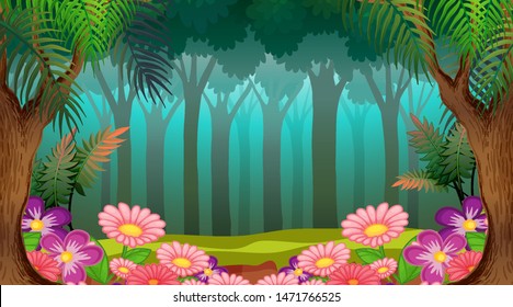 Empty background nature scenery illustration